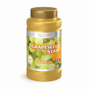 "Grapeseed Star maisto papildas - vynuogių kauliukų ekstraktas 60 kapsulių antioksidacinei apsaugai