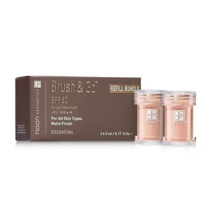 NOON brush&go mineral sun protection powder SPF 50 (visų tipų odai, neutralus) 01 PAPILDYMAS