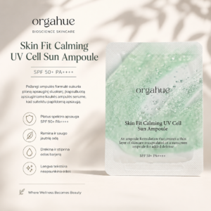 ORGAHUE Skin Fit Calming UV Cell Sun Ampoule SPF50+ PA++++ (mėginukas)