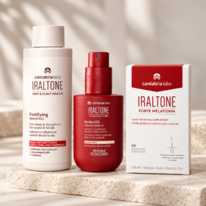 IRALTONE kompleksas plaukams – FORTE MELATONIN + Fortifying Shampoo + PERFECT10
