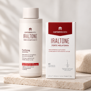 IRALTONE kompleksas plaukų stiprinimui – šampūnas + FORTE MELATONIN